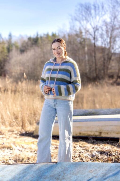 Mohair hettegenser med striper - Sv 2529 - Bilde 4